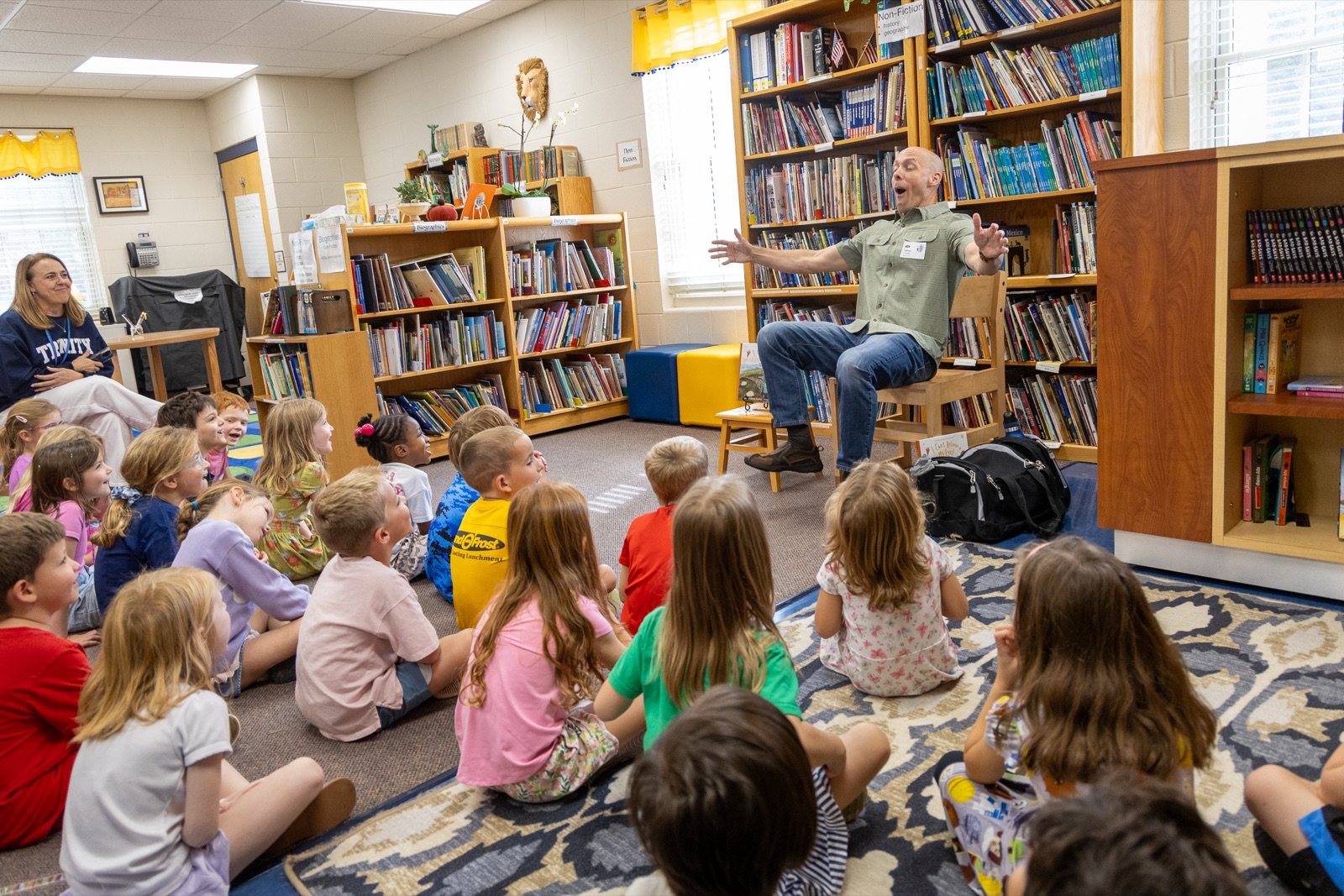 A guest author holds the library spellbound